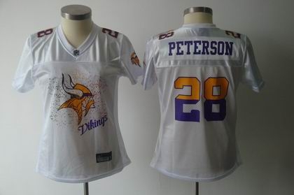 2011 women fem fan minnesota vikings 28 adrian peterson white jerseys