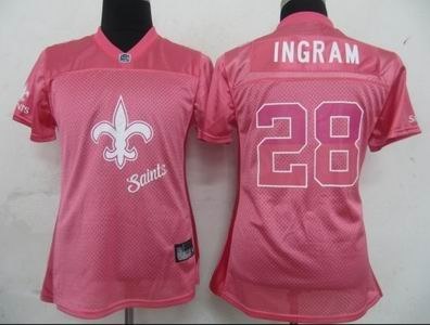 2011 women fem fan new orleans saints 28 mark ingram red color jersey