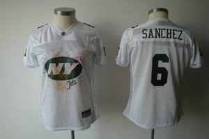 2011 women fem fan new york jets mark 6 sanchez white jerseys
