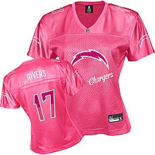 2011 women fem fan san diego chargers 17 philip rivers pink