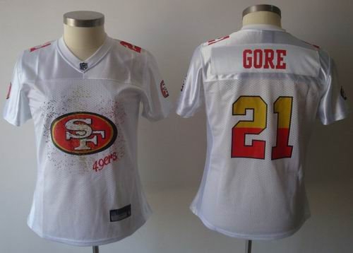 2011 women fem fan san francisco 49ers 21 frank gore jerseys white