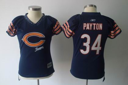 2011 women field flirt fashion chicago bears 34 walter payton team blue color jersey