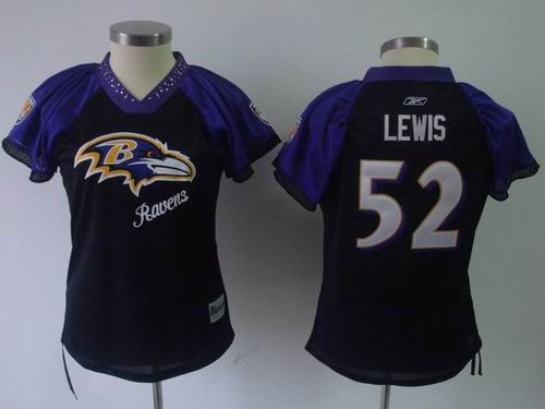 2011 women field flirt fashion jersey baltimore ravens 52 ray lewis jersey black