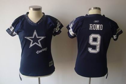 2011 women field flirt fashion jersey dallas cowboys 9 tony romo blue team jerseys