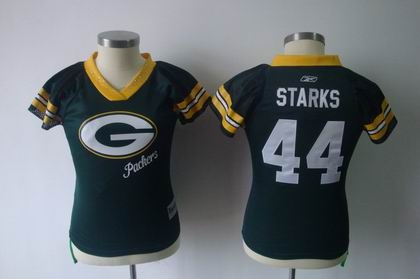 2011 women field flirt fashion jersey green bay packers 44 james starks green jersey