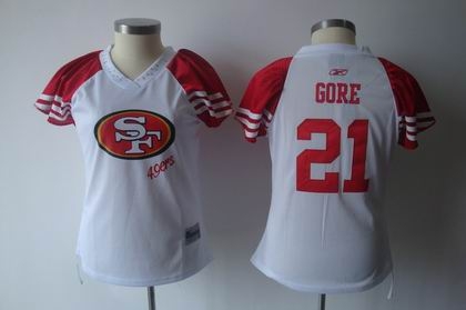2011 women field flirt fashion jersey san francisco 49ers 21 frank gore white jersey