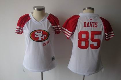 2011 women field flirt fashion jersey san francisco 49ers 85 vernon davis white jerseys