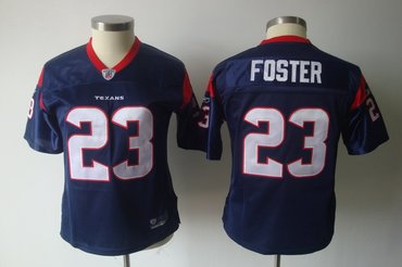 2011 women team houston texans 23 foster blue team color jersey