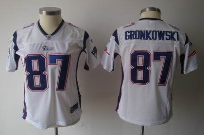 2011 women team jersey new england patriots 87 rob gronkowski white jersey