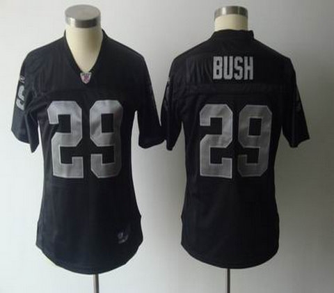2011 women team jersey oakland raiders 29 michael bush black jerseys