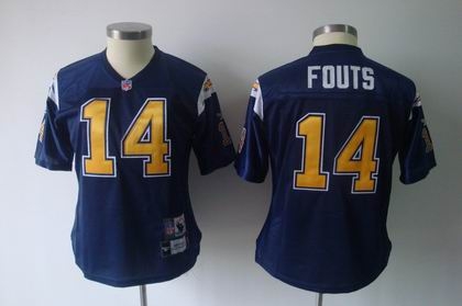 2011 women team jersey san diego chargers 14 dan fouts dk blue mitchell&ness jersey