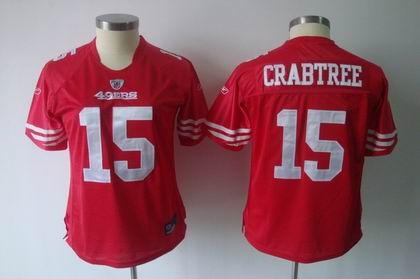 2011 women team jersey san francisco 49ers 15 michael crabtree red jerseys