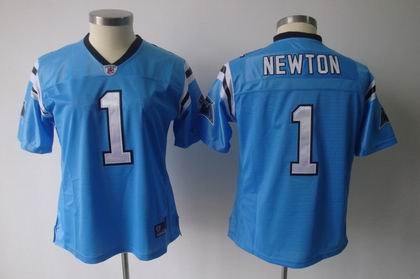 2011 womens fem fan carolina panthers 1 cam newton blue jersey