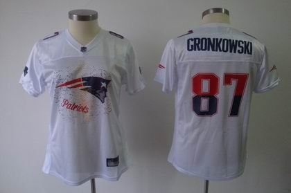 2011 womens fem fan jersey new england patriots 87 rob gronkowski white jersey