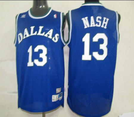 Dallas Maverlcks 13 Nash Blue Jerseys SWINGMAN