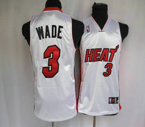 Basketball Kids jerseys Miami Heat 3 Wade white