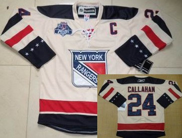 New York Rangers 24 Ryan Callahan cream 2012 winter classic Jersey
