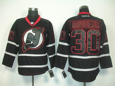 New Jersey Devils 30 Brodeur black ice Jersey