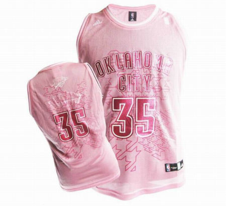 Women Jerseys Oklahoma City Thunder 35 Kevin Durant Pink