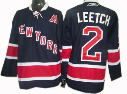 New York Rangers Jersey #2 Brian Leetch 85TH jerseys DK blue