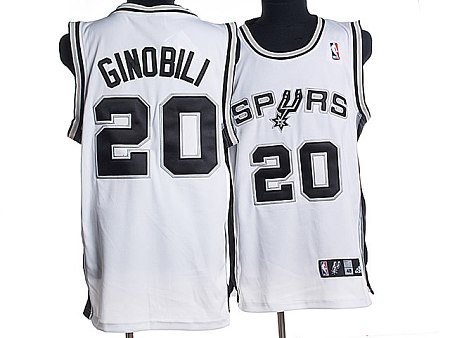 nba san antonio spurs #20 ginobili white
