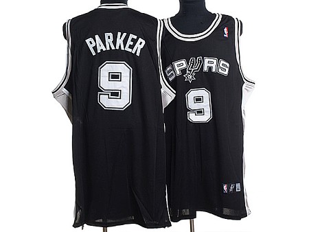 nba san antonio spurs #9 tony parker black
