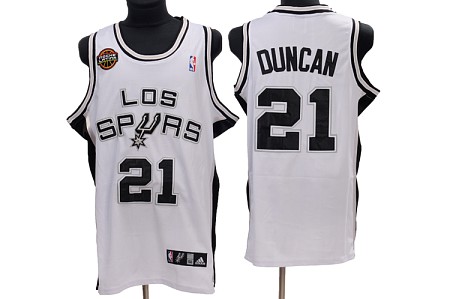nba san antonio spurs #21 tim duncan white(los edition)