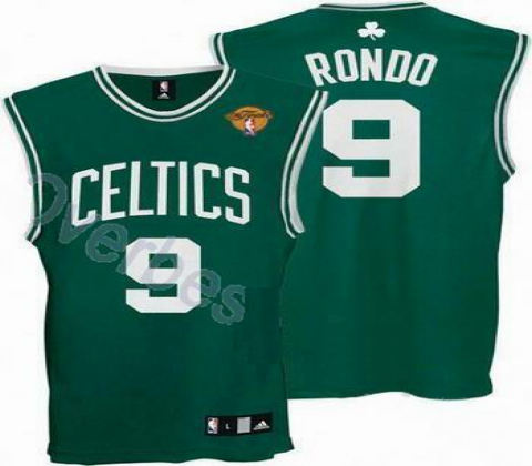 Kids Boston Celtics 9 Rajon Rondo Stitched Replithentic Green White Number Jersey