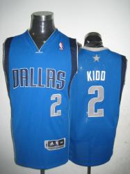 NBA Dallas Maverlcks #2 kidd Blue Jerseys