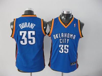 kids Oklahoma City Thunder 35 Kevin Durant jerseys blue