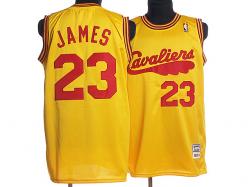 NBA Cleveland Cavaliers #23 James Yellow Jerseys