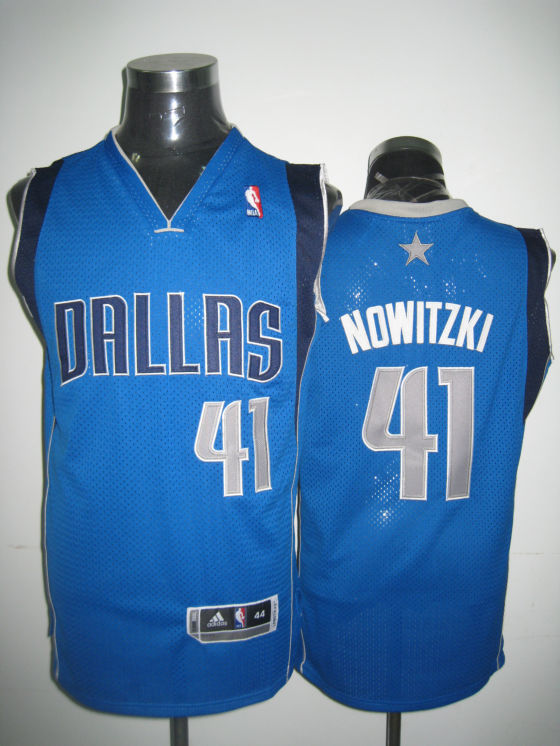 NBA Dallas Maverlcks #41 Nowitzki Blue Jerseys