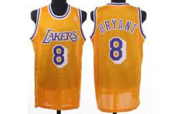 NBA L.A Lakers #8 Bryant Yellow Jerseys swingman