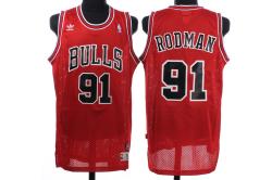 NBA Chicago Bulls #91 Rodman Red Jerseys swingman
