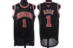 NBA Chicago Bulls #1 Rose Black Jerseys swingman