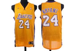 NBA L.A Lakers #24 Bryant Yellow Jerseys swingman