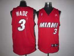 NBA Minmi Heat #3 Dwyane WADE Red Jerseys swingman
