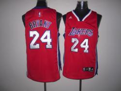 NBA Los Angeless Lakers #24 Kobe Bryant Red Jerseys.