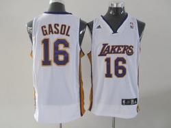 NBA Los Angeless Lakers #16 GASOL White Jerseys swingman