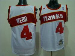NBA Atlanta Hawks #4 Webb white with red number Jerseys swingman