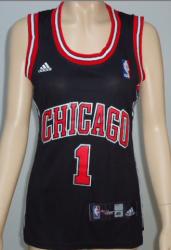 NBA Chicago Bulls 1# Rose black women jerseys