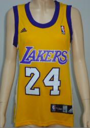 NBA Lakers 24# Kobe Bryant yellow women jerseys_1