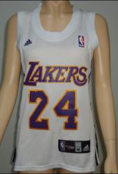 NBA Lakers 24# Kobe Bryant white women jerseys
