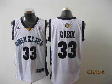 memphis grizzlies #33 gasol white[2011 swingman revolution 30]