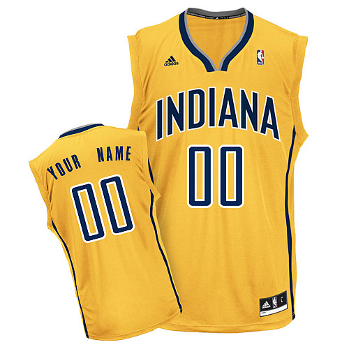 Pacers Personalized Authentic Yellow Jersey (S-3XL)