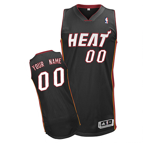 Heats Personalized Authentic Black Jersey (S-3XL)