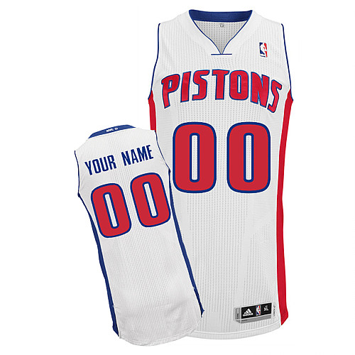 Pistons Personalized Authentic White Jersey (S-5XL)
