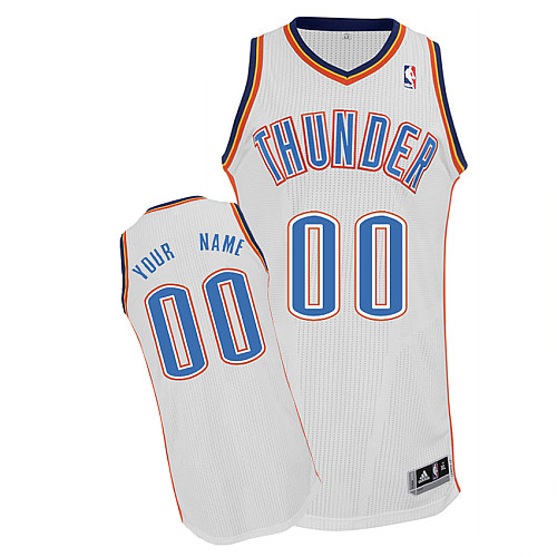 Thunder Personalized Authentic White Jersey (S-3XL)