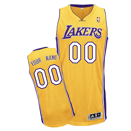 Lakers Personalized Authentic Yellow Jersey (S-3XL)