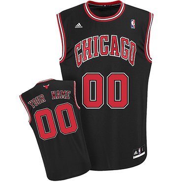 Bulls Personalized Authentic Black Jersey (S-3XL)